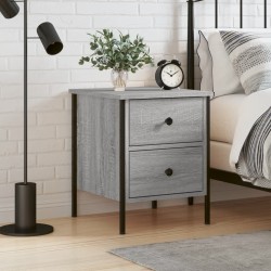 vidaXL Nachttisch Grau Sonoma-Eiche 40x42x50 cm Holzwerkstoff