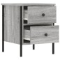 vidaXL Nachttisch Grau Sonoma-Eiche 40x42x50 cm Holzwerkstoff