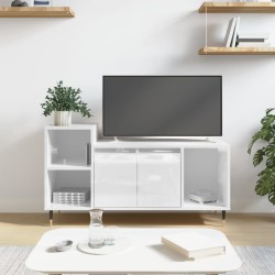 vidaXL TV-Schrank Hochglanz-Weiß 100x35x55 cm Holzwerkstoff