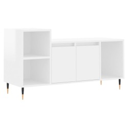 vidaXL TV-Schrank Hochglanz-Weiß 100x35x55 cm Holzwerkstoff