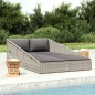 vidaXL Gartenbett Grau 110x200 cm Poly Rattan vidaXL Gartenbett Grau 110x200 cm Poly Rattan