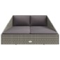 vidaXL Gartenbett Grau 110x200 cm Poly Rattan vidaXL Gartenbett Grau 110x200 cm Poly Rattan