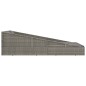 vidaXL Gartenbett Grau 110x200 cm Poly Rattan vidaXL Gartenbett Grau 110x200 cm Poly Rattan