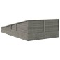 vidaXL Gartenbett Grau 110x200 cm Poly Rattan vidaXL Gartenbett Grau 110x200 cm Poly Rattan