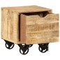 vidaXL Beistelltisch mit Schublade und Rädern Mangoholz 40x40x45 cm vidaXL Beistelltisch mit Schublade und Rädern Mangoholz 40x40x45 cm