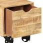 vidaXL Beistelltisch mit Schublade und Rädern Mangoholz 40x40x45 cm vidaXL Beistelltisch mit Schublade und Rädern Mangoholz 40x40x45 cm