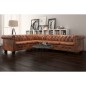 vidaXL Chesterfield Ecksofa 6-Sitzer Kunstleder Braun vidaXL Chesterfield Ecksofa 6-Sitzer Kunstleder Braun