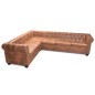 vidaXL Chesterfield Ecksofa 6-Sitzer Kunstleder Braun vidaXL Chesterfield Ecksofa 6-Sitzer Kunstleder Braun
