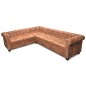 vidaXL Chesterfield Ecksofa 6-Sitzer Kunstleder Braun vidaXL Chesterfield Ecksofa 6-Sitzer Kunstleder Braun
