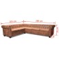 vidaXL Chesterfield Ecksofa 6-Sitzer Kunstleder Braun vidaXL Chesterfield Ecksofa 6-Sitzer Kunstleder Braun
