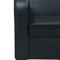 vidaXL 3-Sitzer-Sofa Kunstleder Schwarz vidaXL 3-Sitzer-Sofa Kunstleder Schwarz