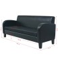 vidaXL 3-Sitzer-Sofa Kunstleder Schwarz vidaXL 3-Sitzer-Sofa Kunstleder Schwarz