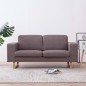 vidaXL 2-Sitzer-Sofa Stoff Taupe vidaXL 2-Sitzer-Sofa Stoff Taupe