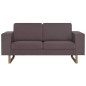 vidaXL 2-Sitzer-Sofa Stoff Taupe vidaXL 2-Sitzer-Sofa Stoff Taupe