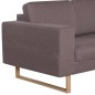 vidaXL 2-Sitzer-Sofa Stoff Taupe vidaXL 2-Sitzer-Sofa Stoff Taupe