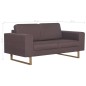 vidaXL 2-Sitzer-Sofa Stoff Taupe vidaXL 2-Sitzer-Sofa Stoff Taupe