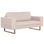 vidaXL 2-Sitzer-Sofa Stoff Cremeweiß vidaXL 2-Sitzer-Sofa Stoff Cremeweiß