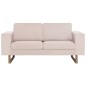 vidaXL 2-Sitzer-Sofa Stoff Cremeweiß vidaXL 2-Sitzer-Sofa Stoff Cremeweiß