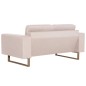 vidaXL 2-Sitzer-Sofa Stoff Cremeweiß vidaXL 2-Sitzer-Sofa Stoff Cremeweiß