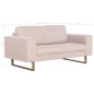 vidaXL 2-Sitzer-Sofa Stoff Cremeweiß vidaXL 2-Sitzer-Sofa Stoff Cremeweiß