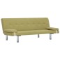 vidaXL Schlafsofa mit zwei Kissen Grün Polyester vidaXL Schlafsofa mit zwei Kissen Grün Polyester