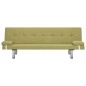 vidaXL Schlafsofa mit zwei Kissen Grün Polyester vidaXL Schlafsofa mit zwei Kissen Grün Polyester