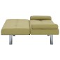 vidaXL Schlafsofa mit zwei Kissen Grün Polyester vidaXL Schlafsofa mit zwei Kissen Grün Polyester