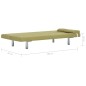 vidaXL Schlafsofa mit zwei Kissen Grün Polyester vidaXL Schlafsofa mit zwei Kissen Grün Polyester
