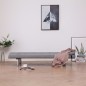 vidaXL Schlafsofa mit zwei Kissen Hellgrau Polyester vidaXL Schlafsofa mit zwei Kissen Hellgrau Polyester