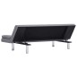 vidaXL Schlafsofa mit zwei Kissen Hellgrau Polyester vidaXL Schlafsofa mit zwei Kissen Hellgrau Polyester