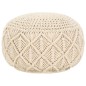 vidaXL Makramee Sitzpuff Handgefertigt 45 x 30 cm Baumwolle vidaXL Makramee Sitzpuff Handgefertigt 45 x 30 cm Baumwolle