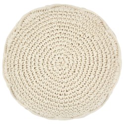 vidaXL Makramee Sitzpuff Handgefertigt 45 x 30 cm Baumwolle 