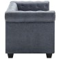 vidaXL Chesterfield-Sofa 2-Sitzer Kunstwildleder Grau vidaXL Chesterfield-Sofa 2-Sitzer Kunstwildleder Grau