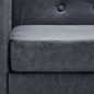 vidaXL Chesterfield-Sofa 2-Sitzer Kunstwildleder Grau vidaXL Chesterfield-Sofa 2-Sitzer Kunstwildleder Grau