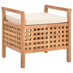 vidaXL Sitzbank mit Stauraum 49×48×49 cm Walnuss Massivholz 