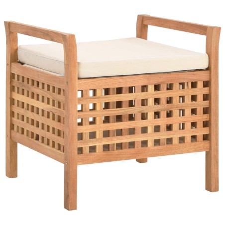 vidaXL Sitzbank mit Stauraum 49×48×49 cm Walnuss Massivholz 