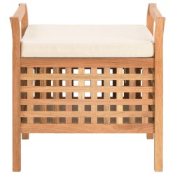 vidaXL Sitzbank mit Stauraum 49×48×49 cm Walnuss Massivholz 
