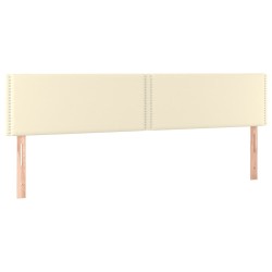 Kopfteile 2 Stk. Creme 90x5x78/88 cm Kunstleder