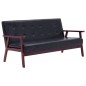 vidaXL 3-Sitzer-Sofa Schwarz Kunstleder vidaXL 3-Sitzer-Sofa Schwarz Kunstleder