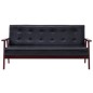vidaXL 3-Sitzer-Sofa Schwarz Kunstleder vidaXL 3-Sitzer-Sofa Schwarz Kunstleder