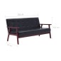 vidaXL 3-Sitzer-Sofa Schwarz Kunstleder vidaXL 3-Sitzer-Sofa Schwarz Kunstleder