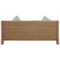 vidaXL 3-Sitzer-Sofa mit Polstern Natürliches Rattan vidaXL 3-Sitzer-Sofa mit Polstern Natürliches Rattan