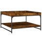 vidaXL Couchtisch Räuchereiche 80x80x45 cm Holzwerkstoff und Eisen vidaXL Couchtisch Räuchereiche 80x80x45 cm Holzwerkstoff und Eisen