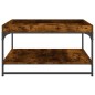 vidaXL Couchtisch Räuchereiche 80x80x45 cm Holzwerkstoff und Eisen vidaXL Couchtisch Räuchereiche 80x80x45 cm Holzwerkstoff und Eisen