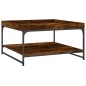 vidaXL Couchtisch Räuchereiche 80x80x45 cm Holzwerkstoff und Eisen vidaXL Couchtisch Räuchereiche 80x80x45 cm Holzwerkstoff und Eisen