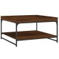vidaXL Couchtisch Braun Eichen-Optik 80x80x45 cm Holzwerkstoff Eisen vidaXL Couchtisch Braun Eichen-Optik 80x80x45 cm Holzwerkstoff Eisen