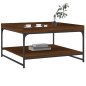 vidaXL Couchtisch Braun Eichen-Optik 80x80x45 cm Holzwerkstoff Eisen vidaXL Couchtisch Braun Eichen-Optik 80x80x45 cm Holzwerkstoff Eisen