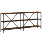 vidaXL Konsolentisch Räuchereiche 180x30x75 cm Holzwerkstoff und Eisen vidaXL Konsolentisch Räuchereiche 180x30x75 cm Holzwerkstoff und Eisen