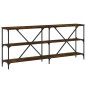 vidaXL Konsolentisch Räuchereiche 180x30x75 cm Holzwerkstoff und Eisen vidaXL Konsolentisch Räuchereiche 180x30x75 cm Holzwerkstoff und Eisen