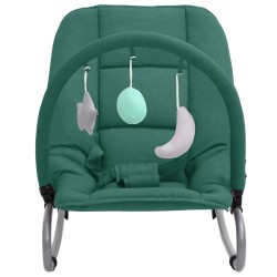 vidaXL Babywippe Grün Stahl